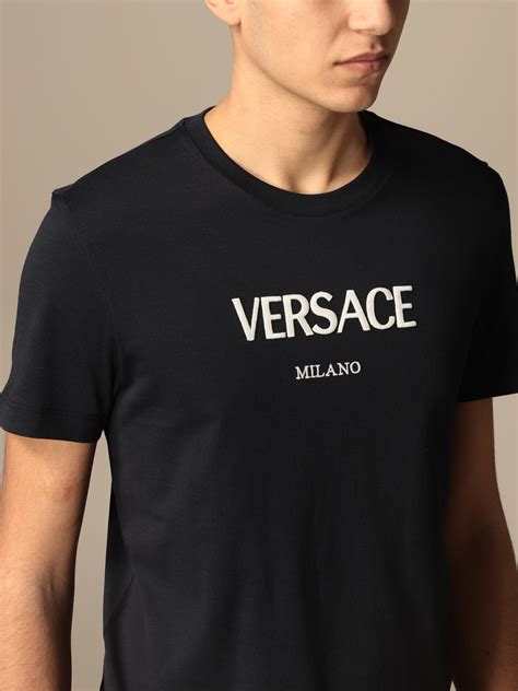 t shirt uomo logo versace|versace v neck t shirt.